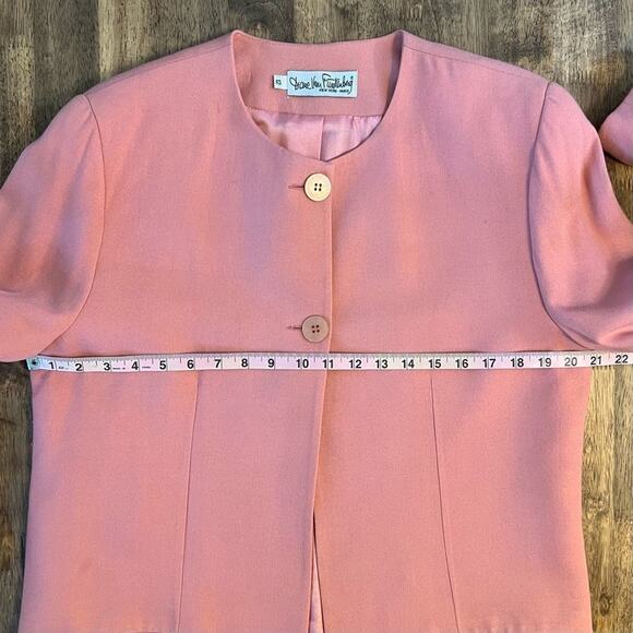 Diane Von Furstenberg Women’s Vintage Wool Blazer Union Made In USA Pink Size 12 - Picture 5 of 10